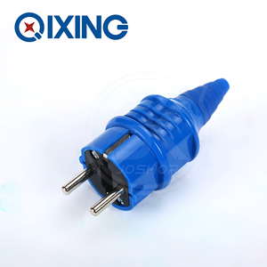 SCHUKO二极插头QX10838 启星2芯16A欧标工业插头 220V插头 IP44