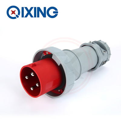 QX1443工业防水插头 4芯125A工业插头 IP67电源快速插头3P+E 380V