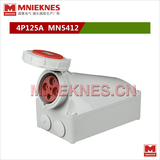 MNIEKNES 4孔125A工业插座IP67 MN5412三相四线插座插头3P+E